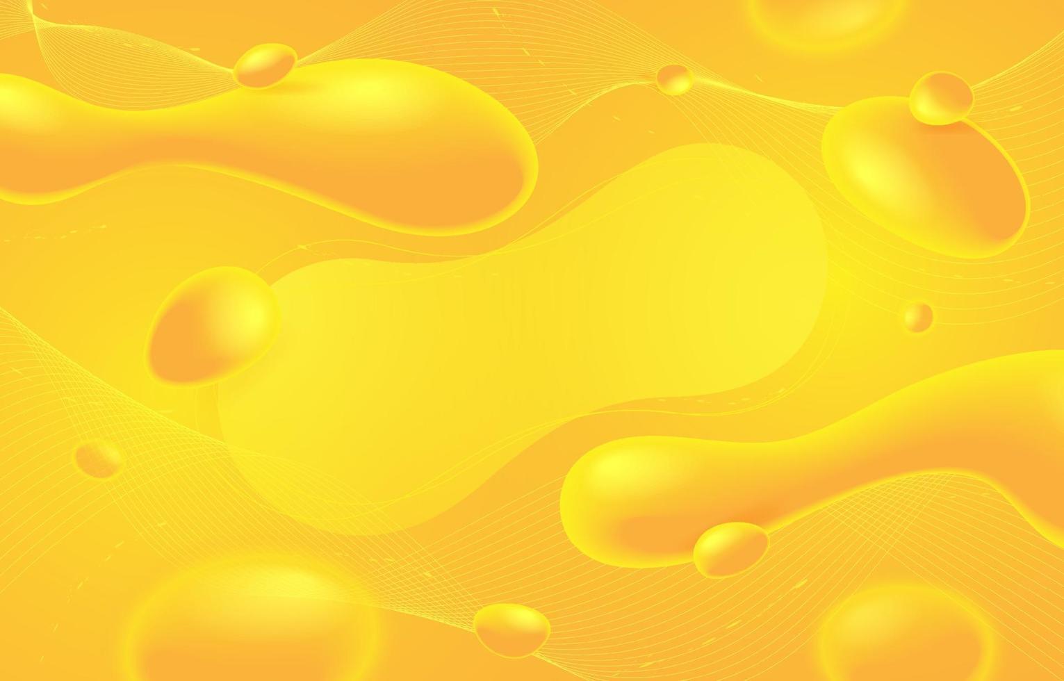 Modern Yellow Shades Fluid Background vector