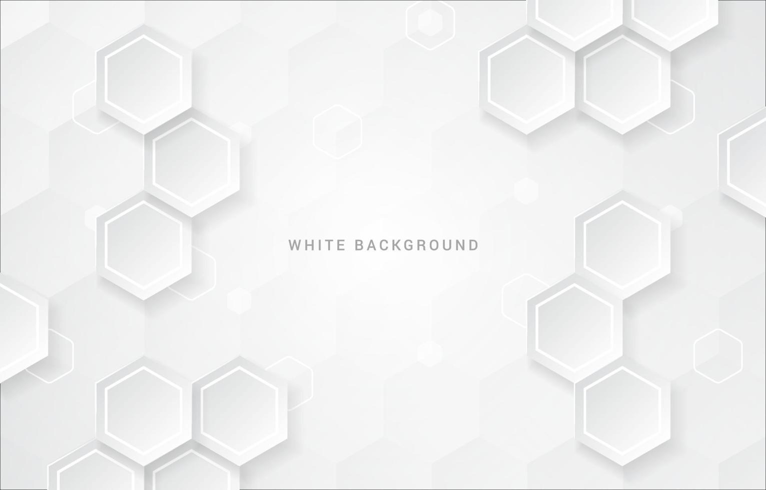 Hexagonal Geomtric White Background vector