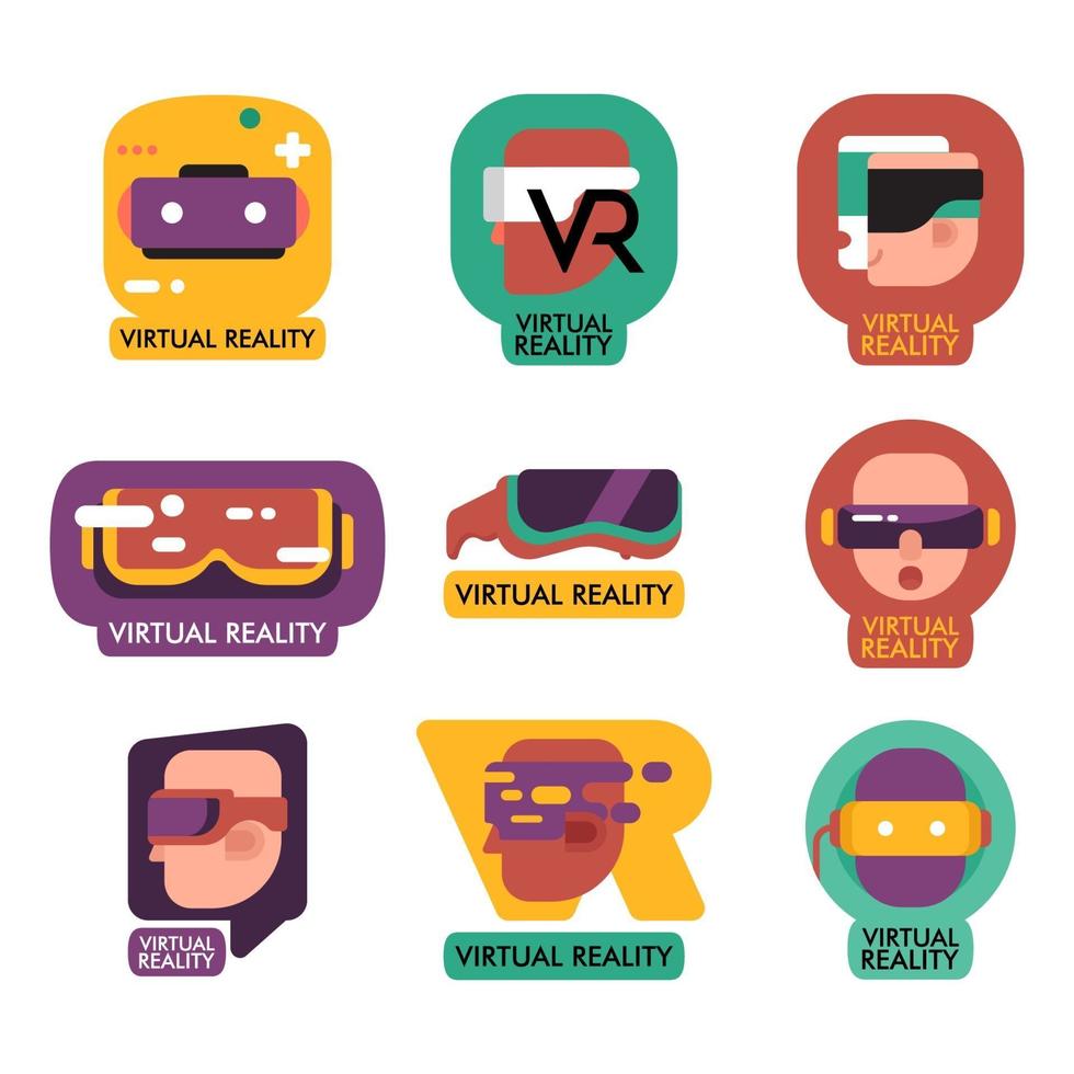 VR logo Collection vector