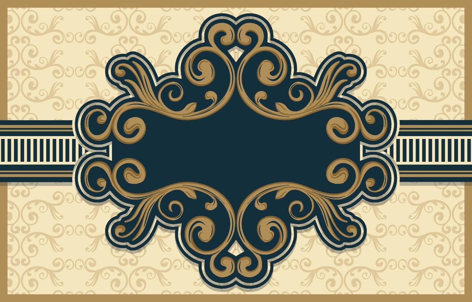 Luxurious Ornamental Frame on Vintage Style vector