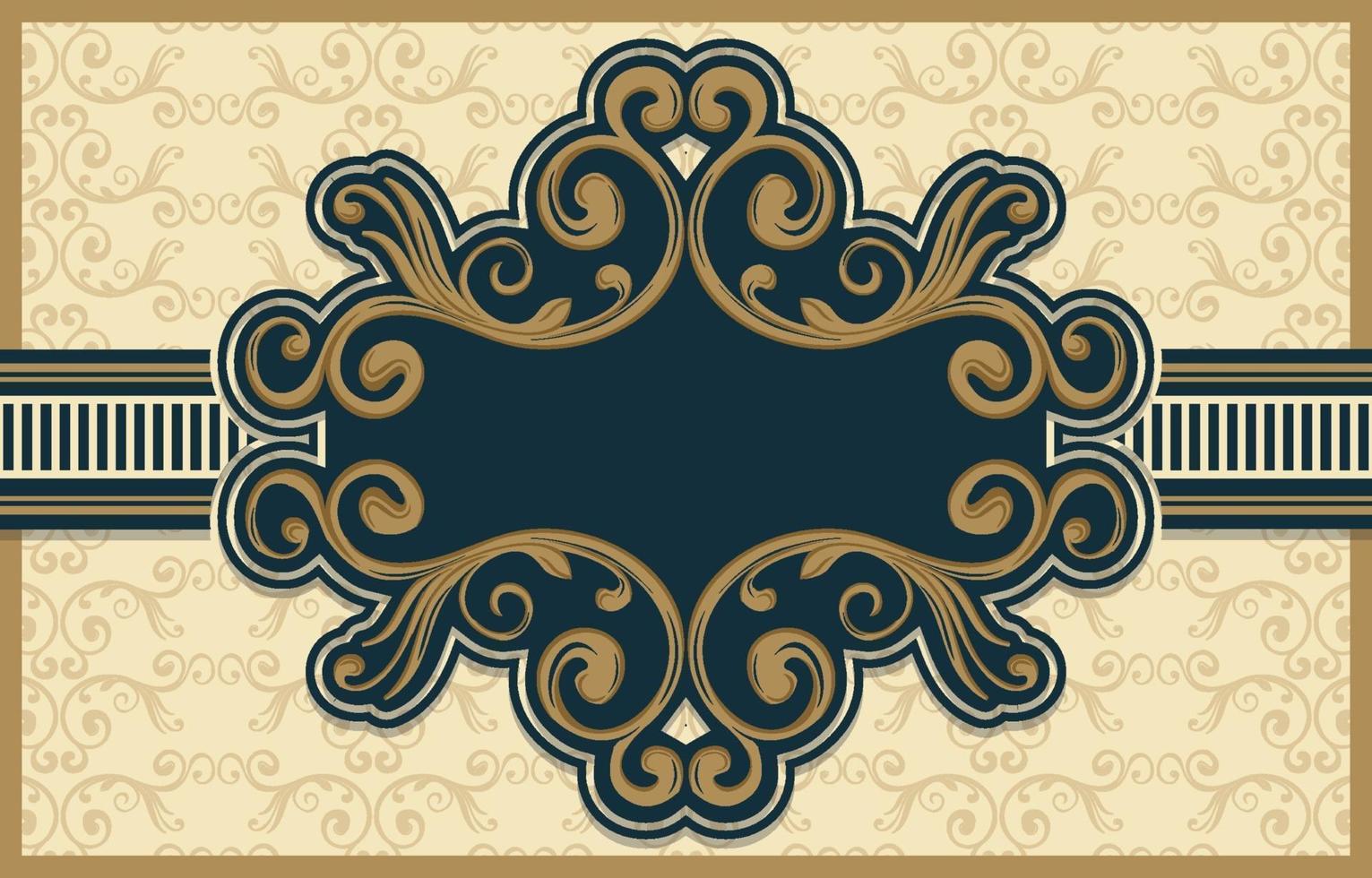 lujoso marco ornamental en estilo vintage vector