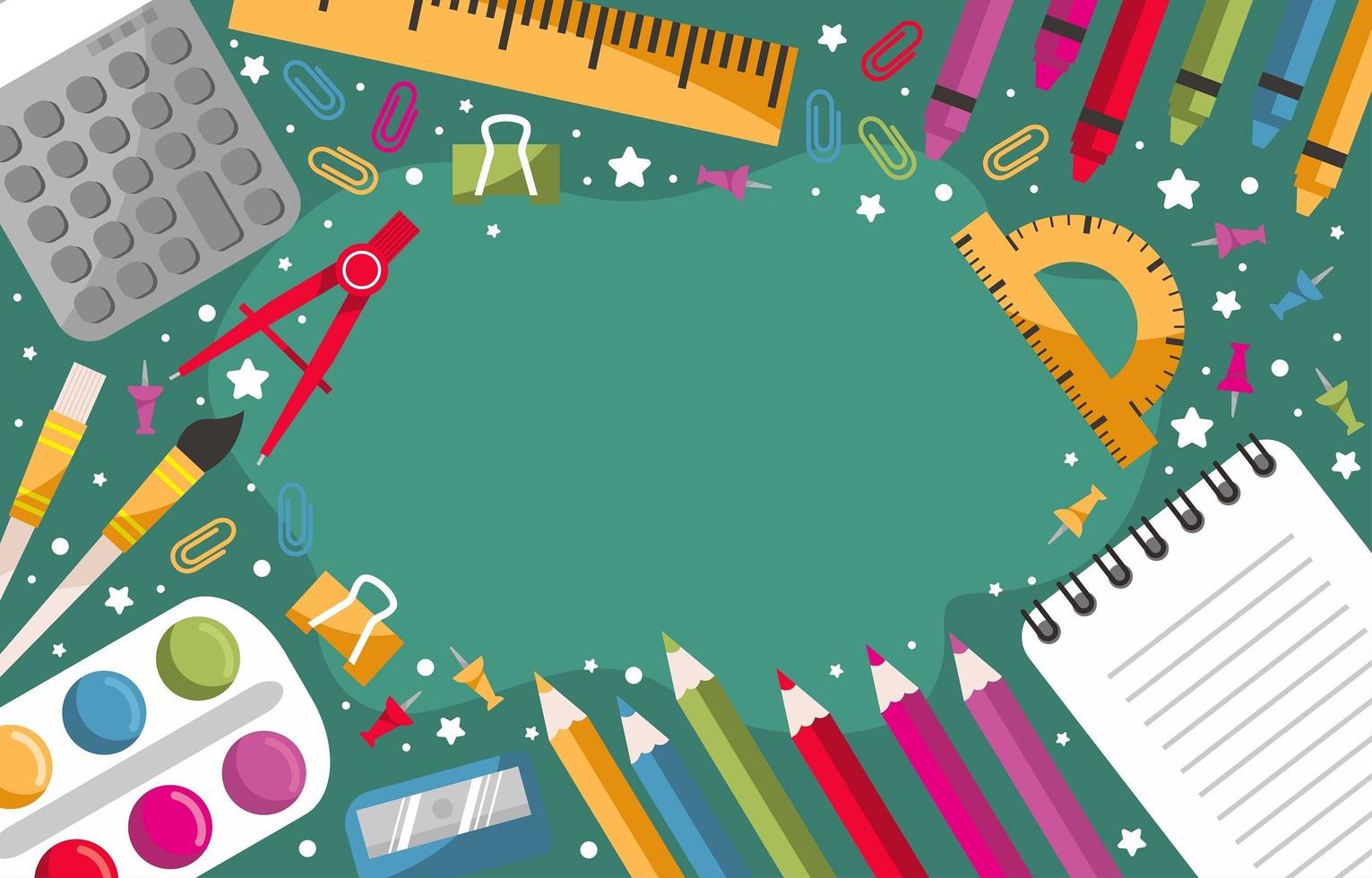 Colorful stationary element background vector