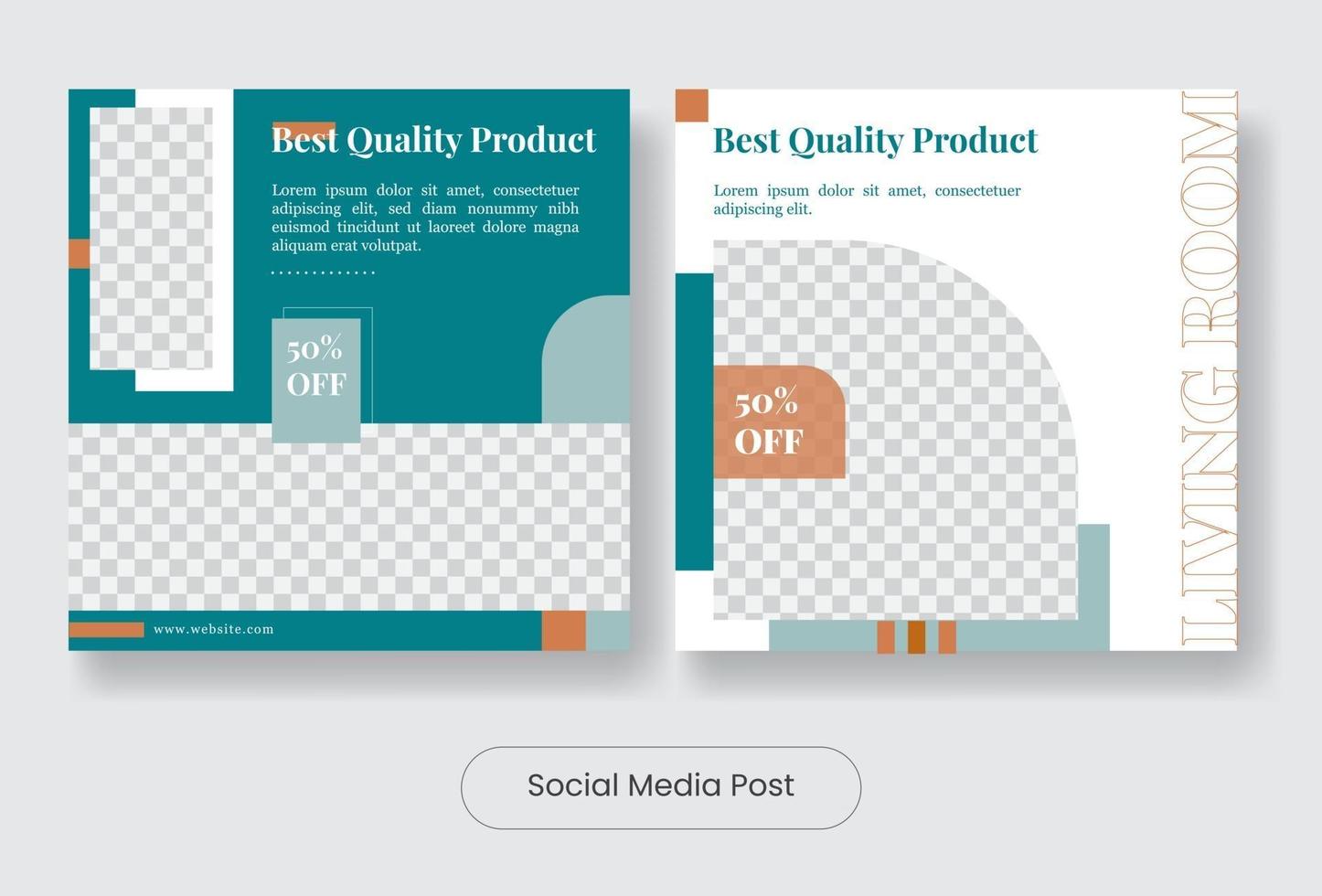 Home furniture social media post template banner vector