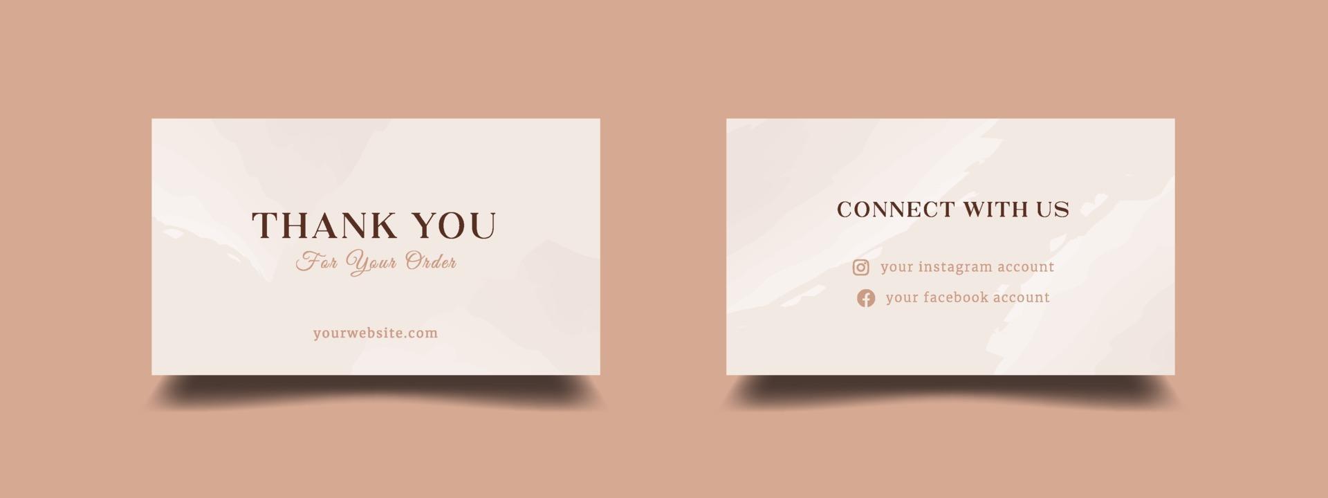Thank You For Your Order Card Design Template Luxury And Elegant Background Vector Illustration Ready To Print Vector Art At Vecteezy