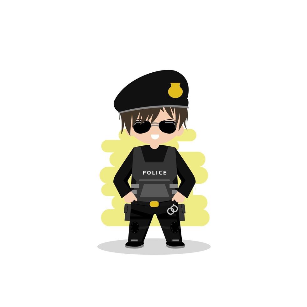 Police officer standing vector