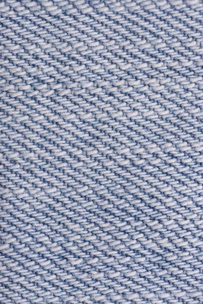 Close-up of light blue denim texture photo