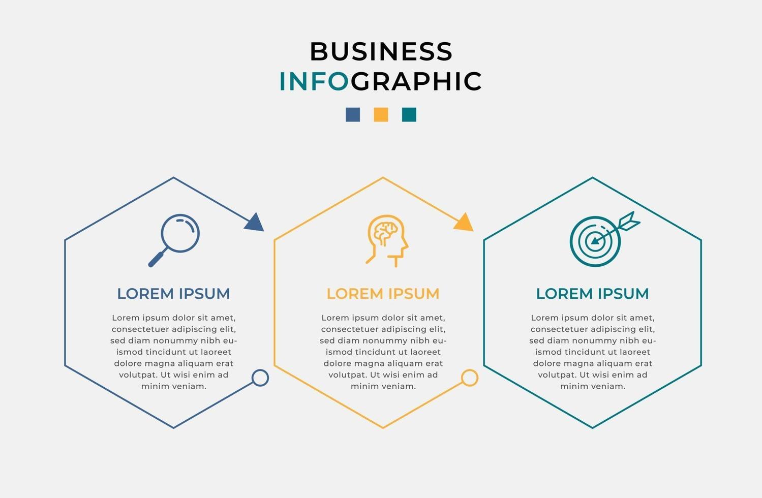 Vector Infographic design business template with icons and 3 options or steps Can be used for presentations