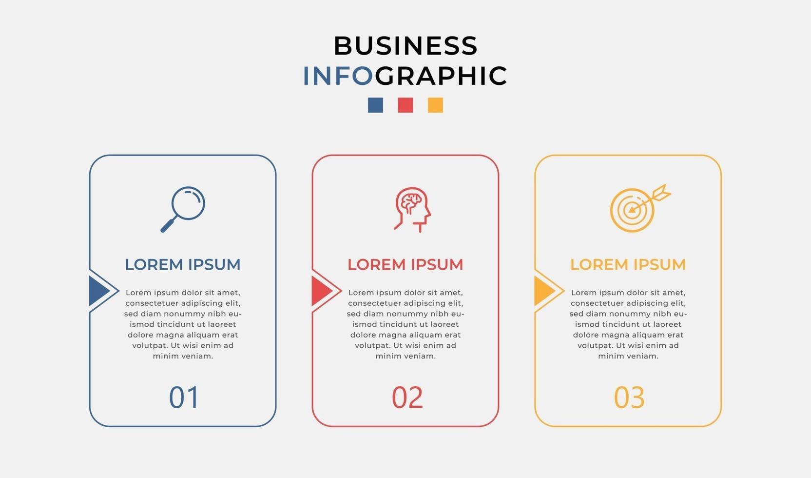 Vector Infographic design business template with icons and 3 options or steps Can be used for presentations
