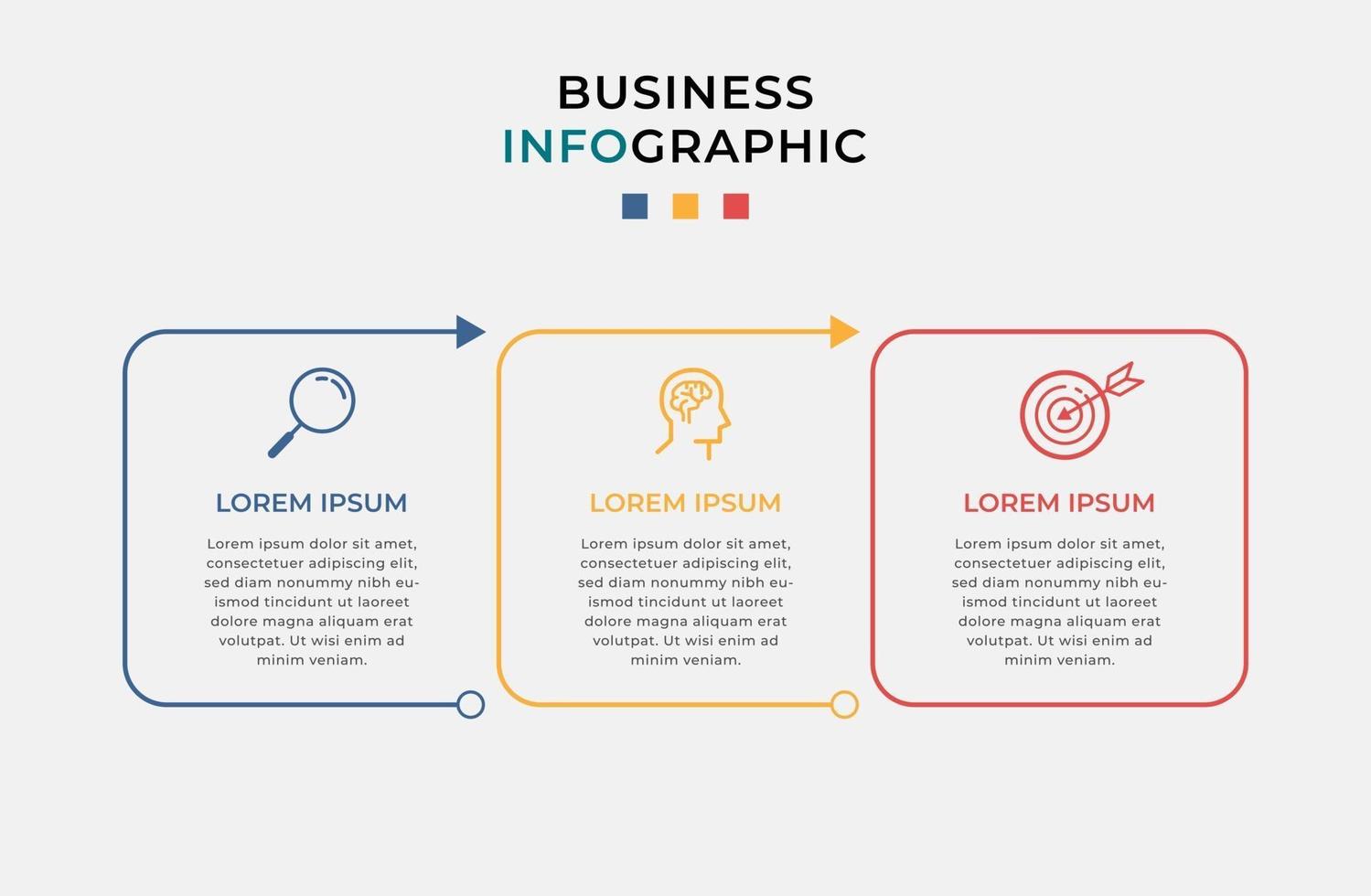 Vector Infographic design business template with icons and 3 options or steps