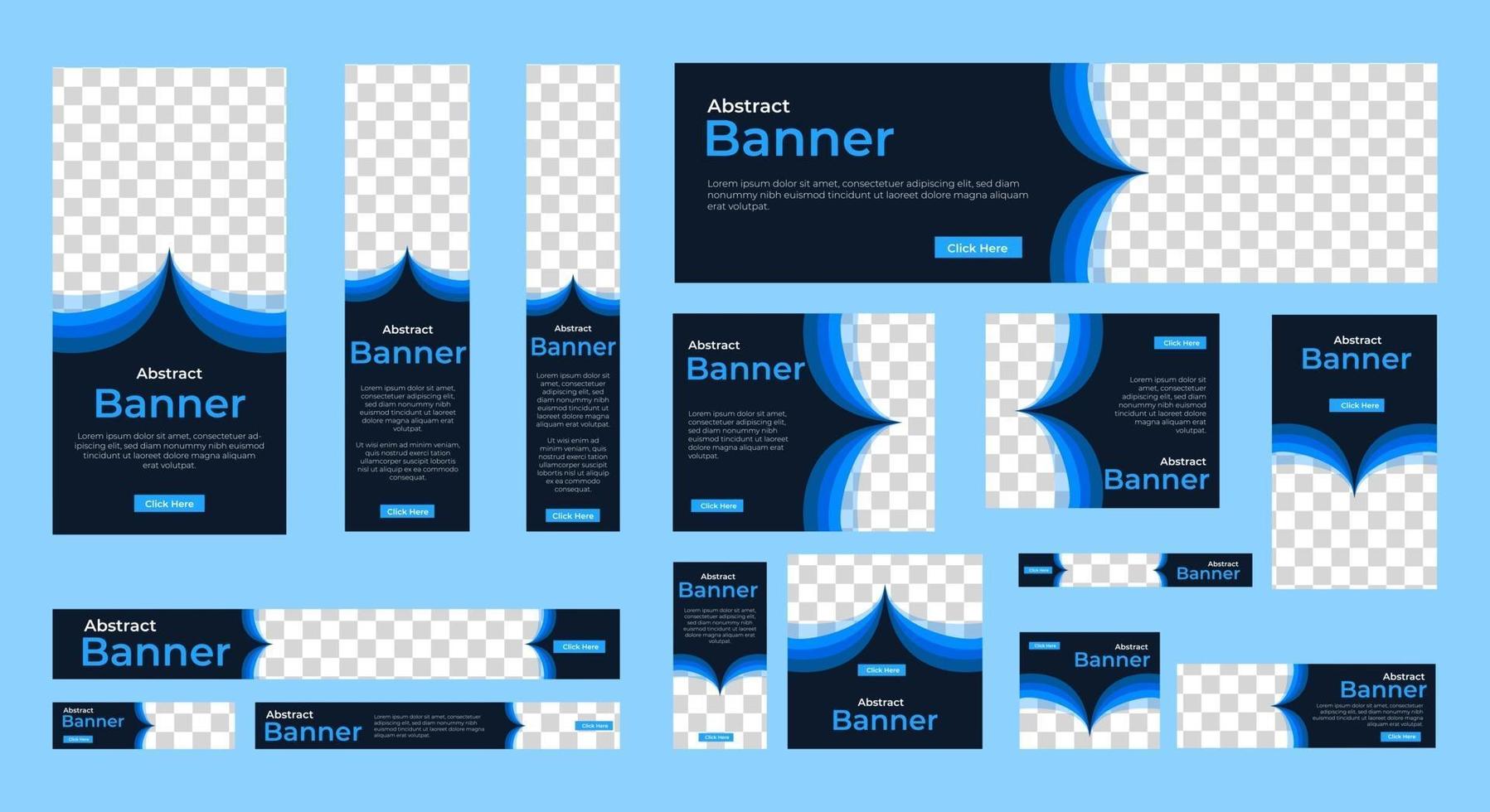 Modern Banners template with standard size for advertise vector