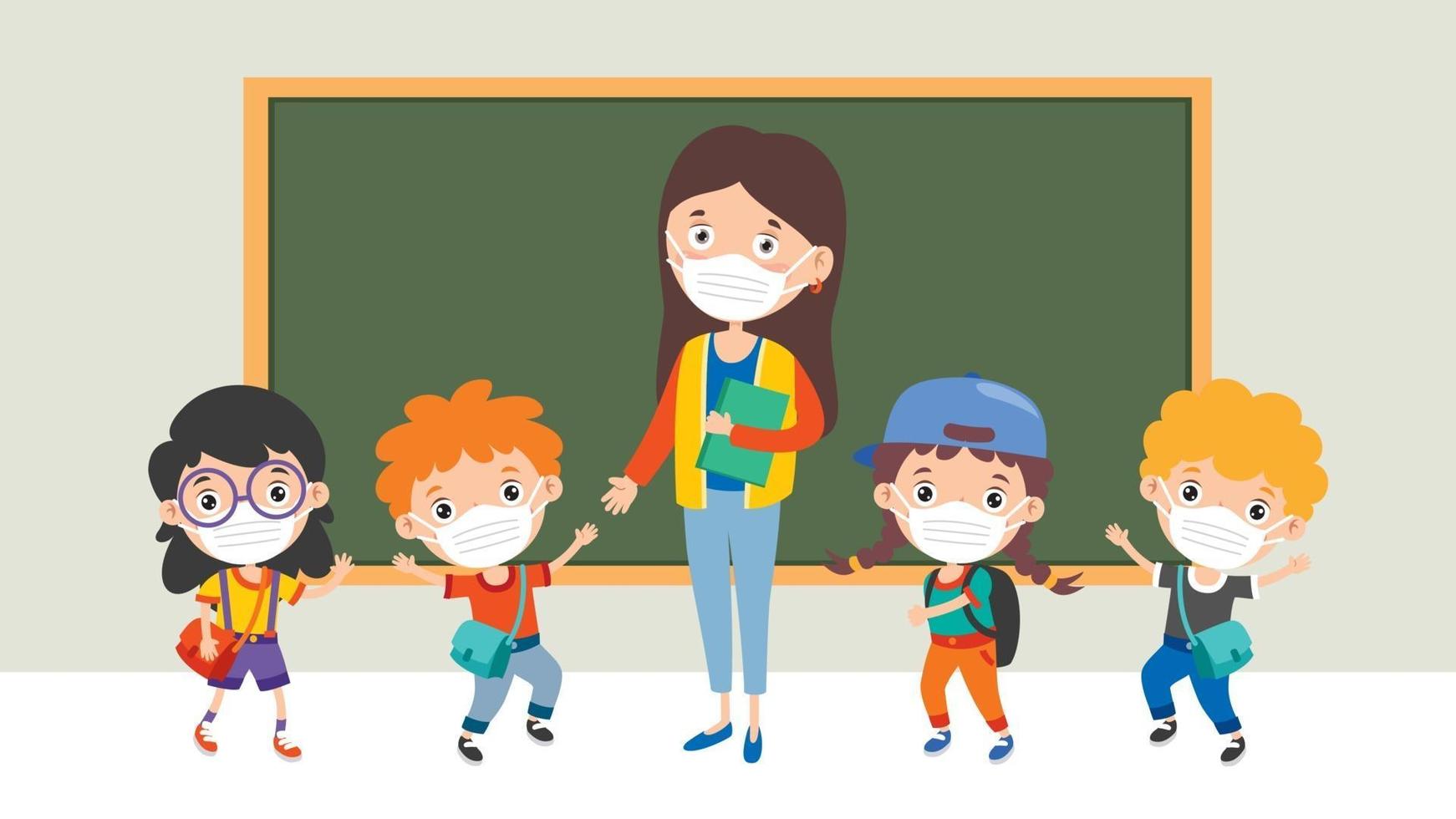 Social Distance Rules For Children vector