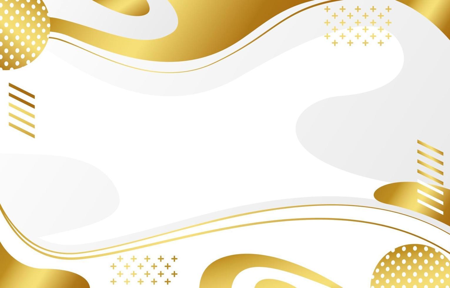 White and golden abstract background vector