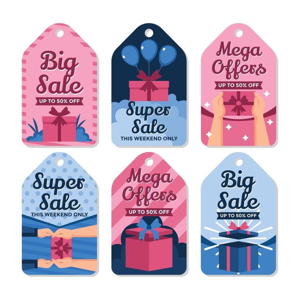 Blue and Pink Special Price Tag vector