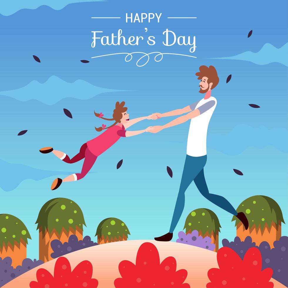 Father's Day Flat Illustration Design vector