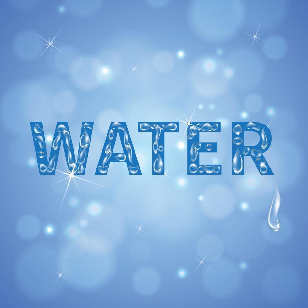 Water Drops Realistic Background Vector Illustration