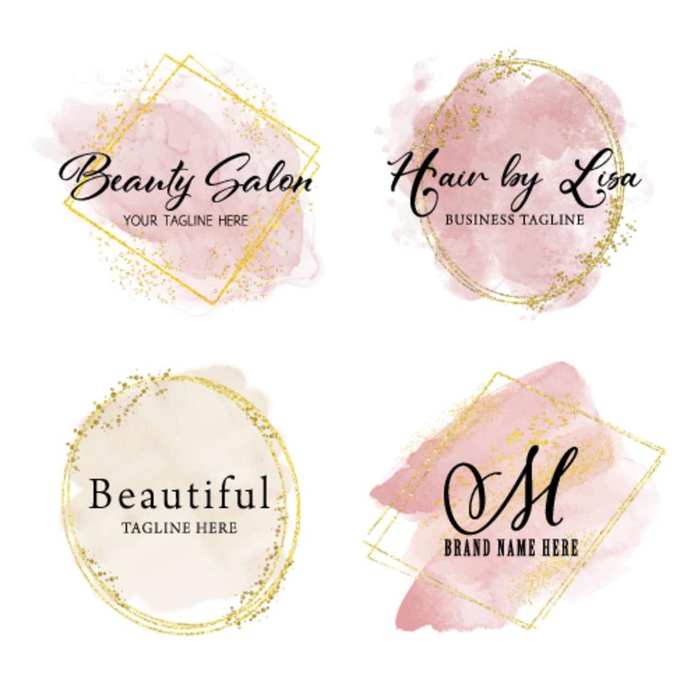 feminine business badges 1304 vector