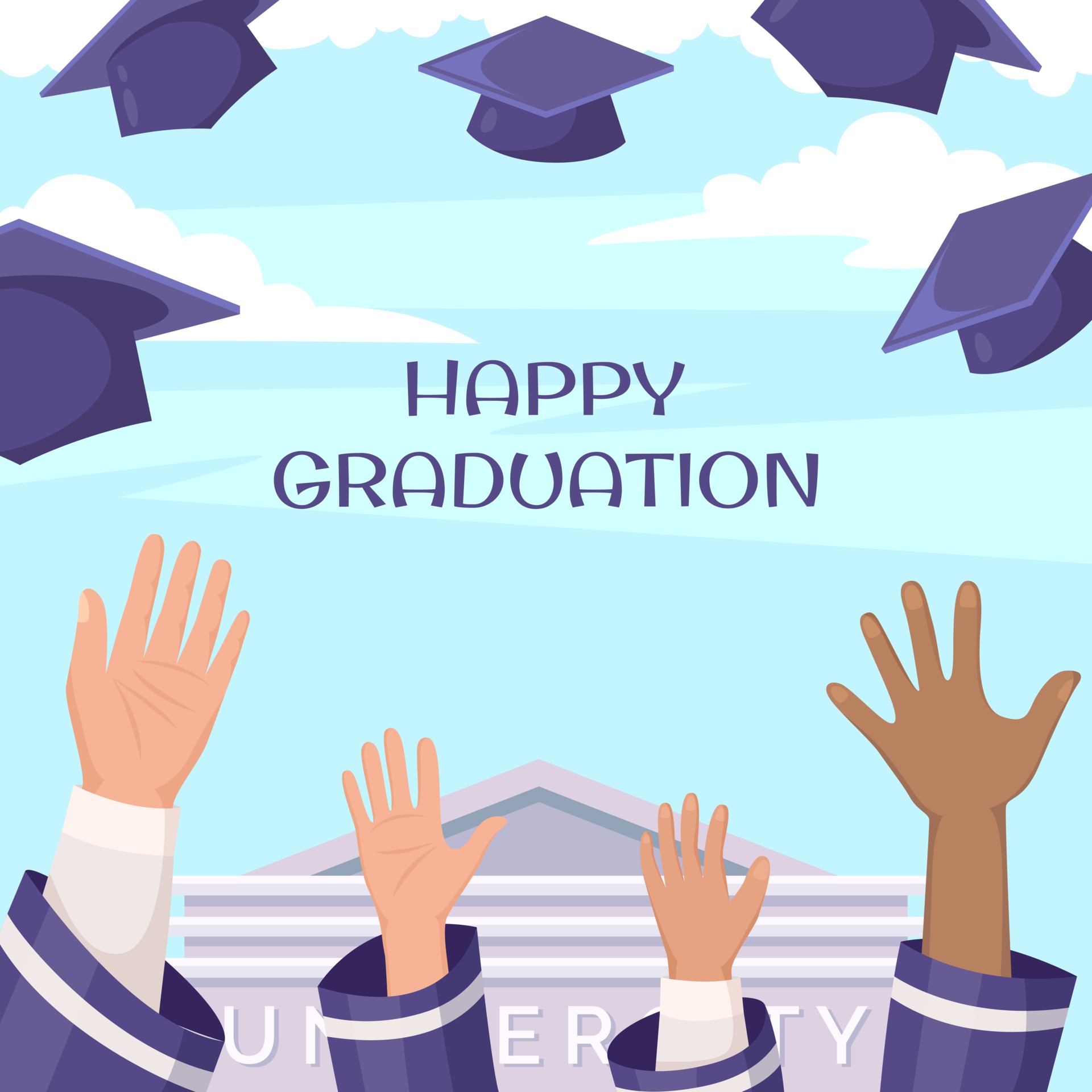 Graduation Background In Flat Design Style 2383757 Vector Art At Vecteezy