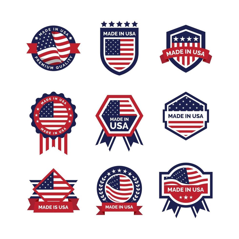 Made in USA Badges Collection vector