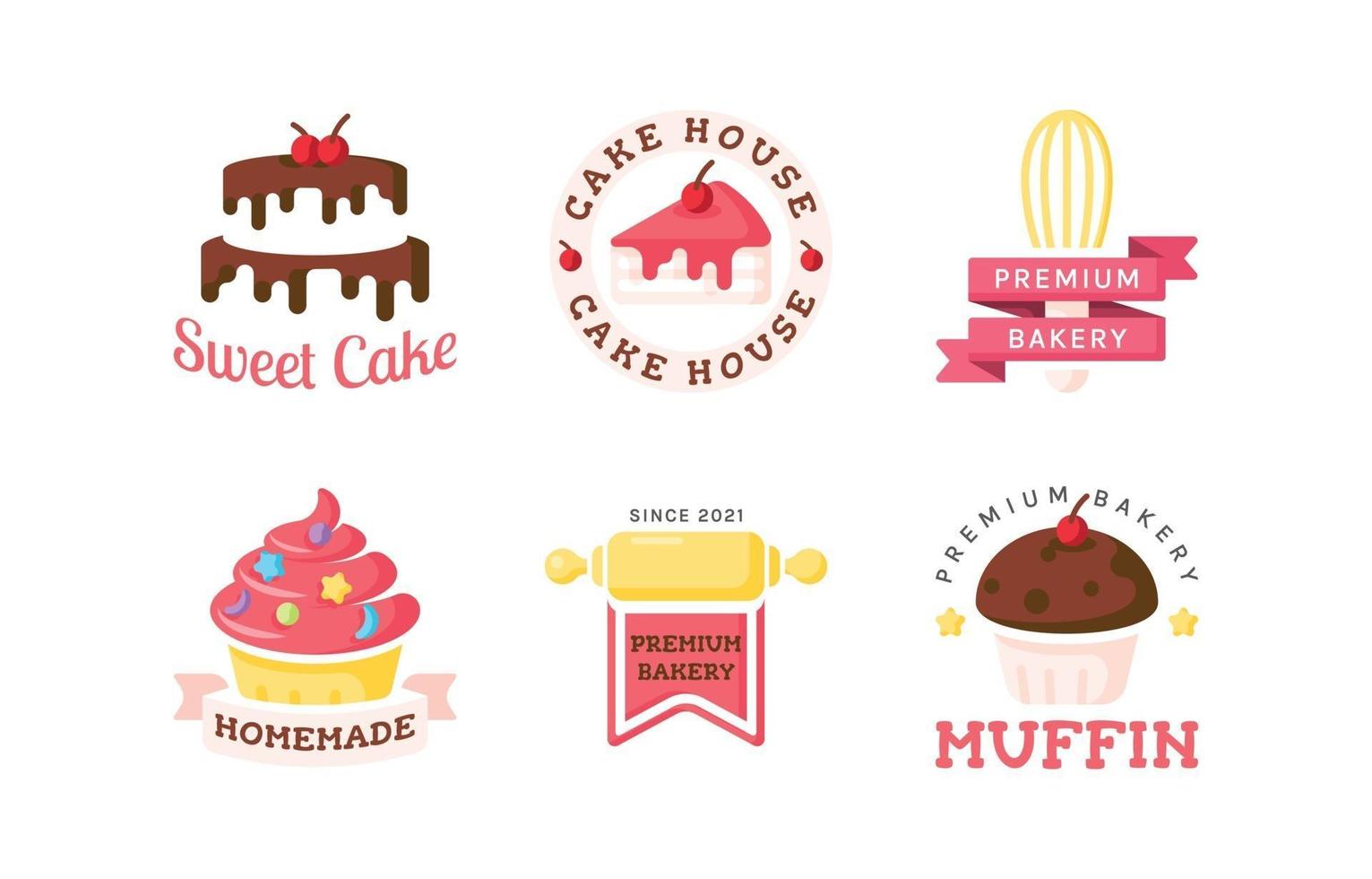 Cake Logo Set vector