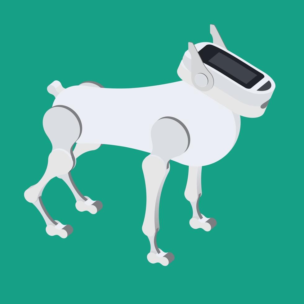 perro robot mecánico vector