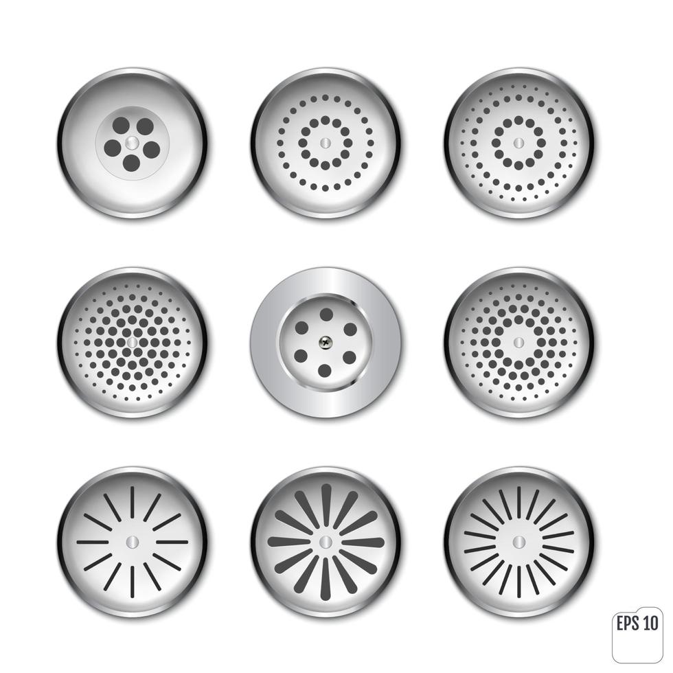 Sink drain set vector