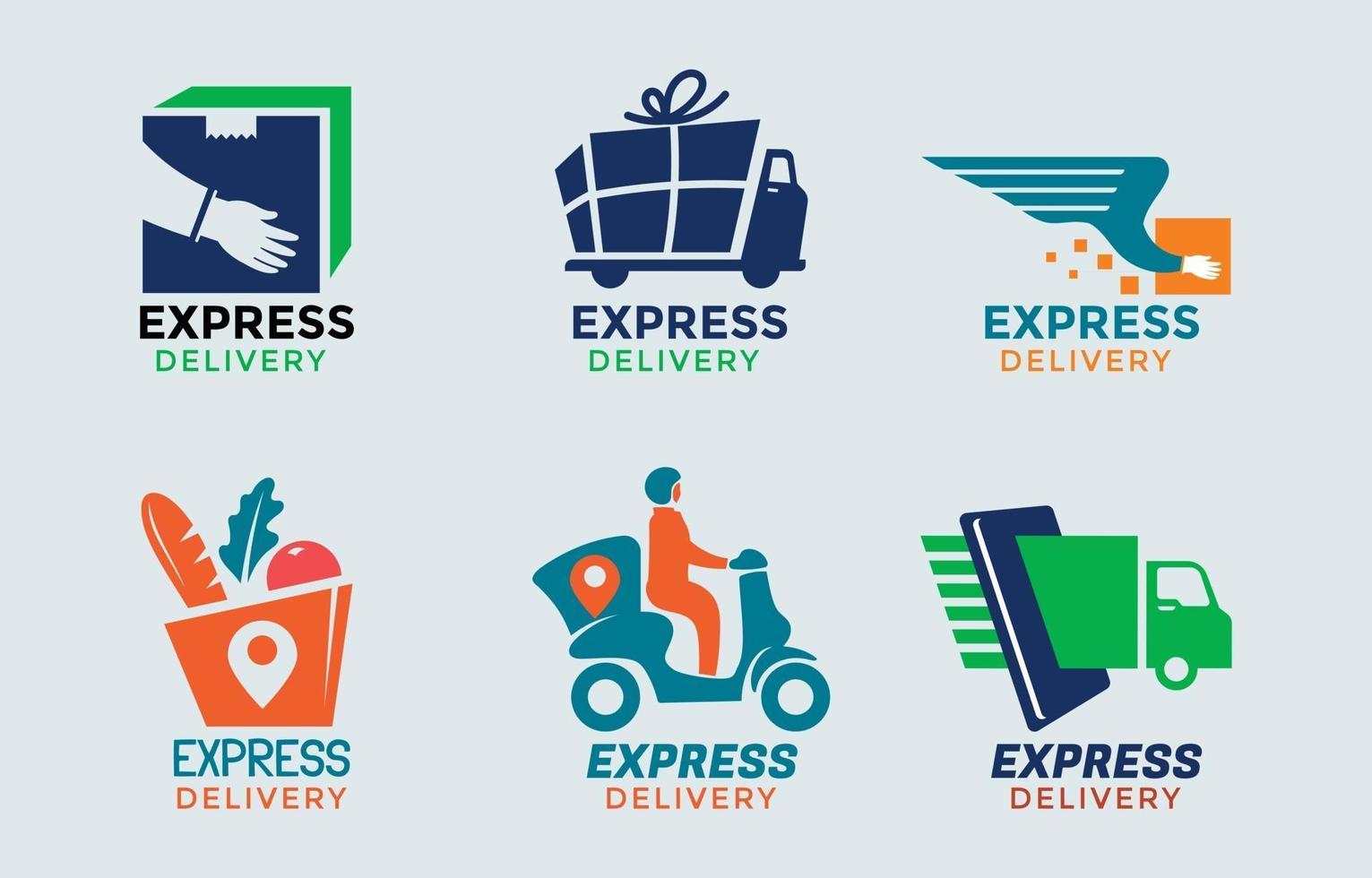 Set of Delivery Service Logo vector