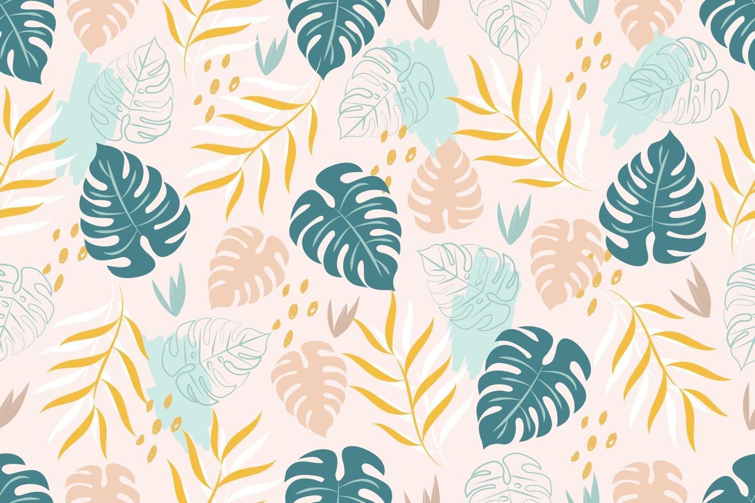 moda de patrones sin fisuras con hojas tropicales vector