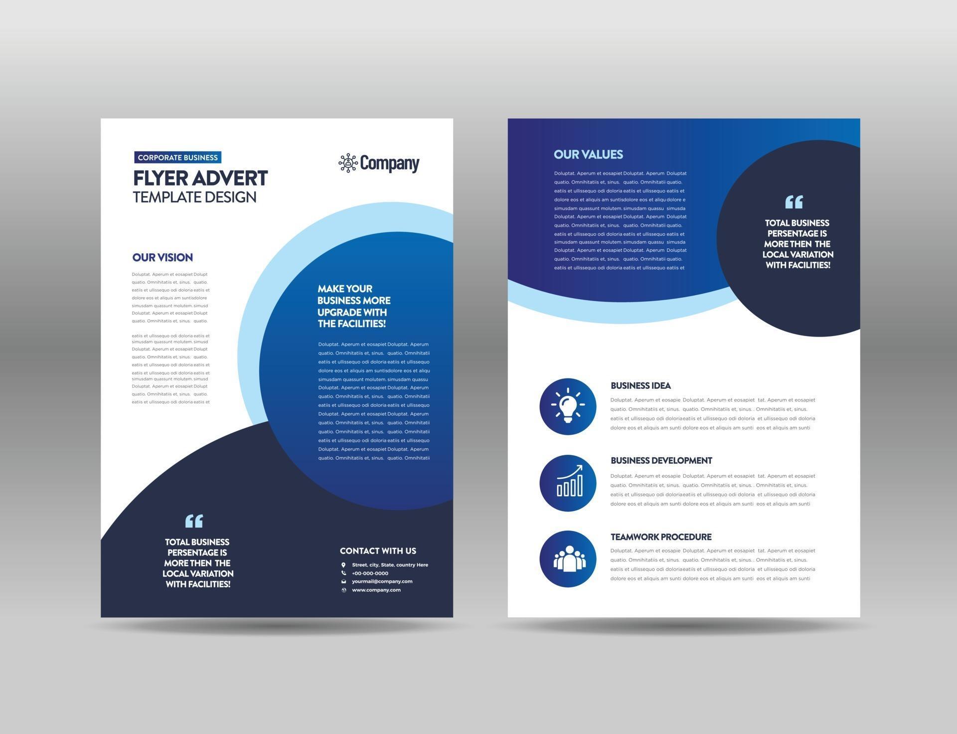 Corporate Business Flyer Design or Handout and leaflet design or