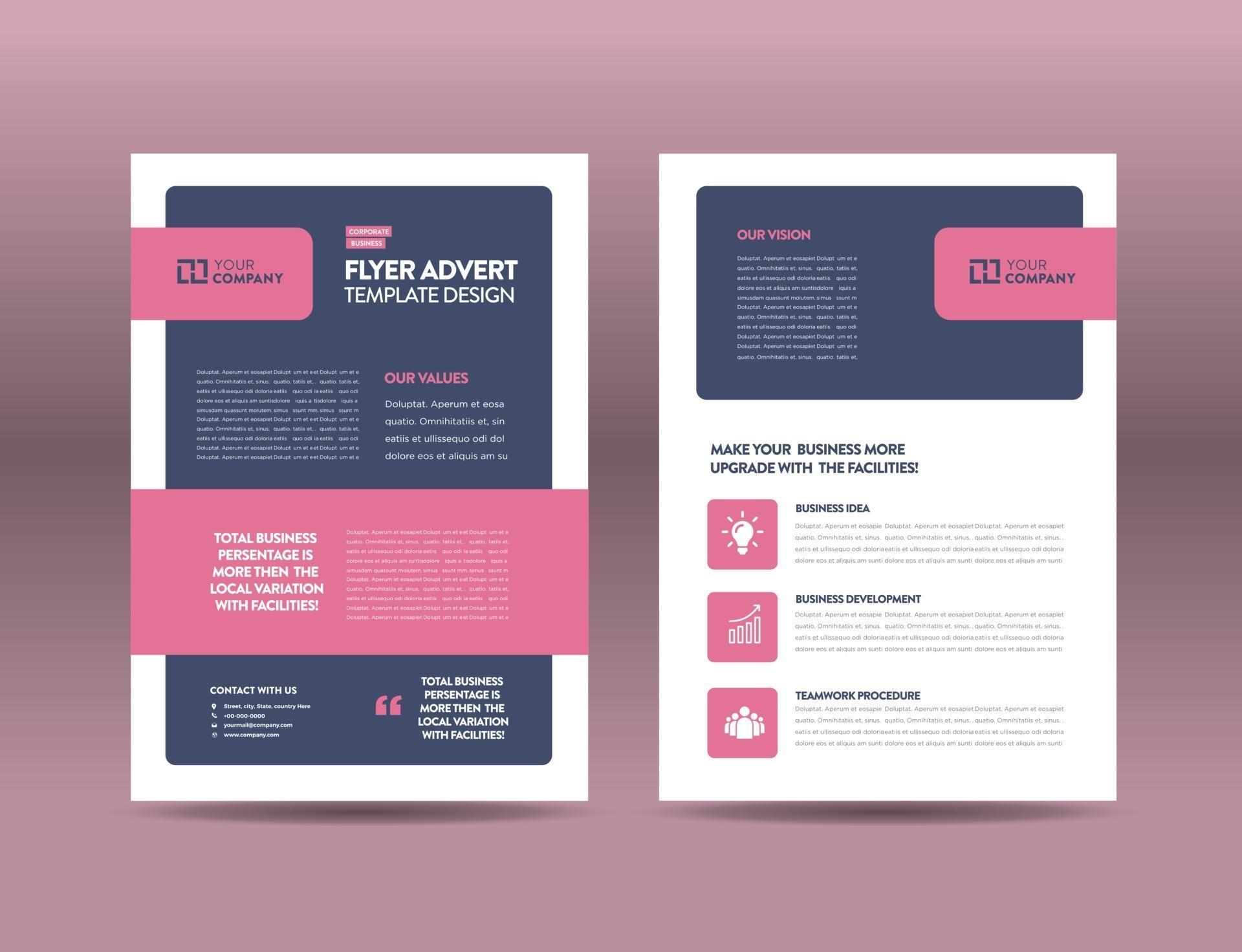 Corporate Business Flyer Design or Handout and leaflet design or