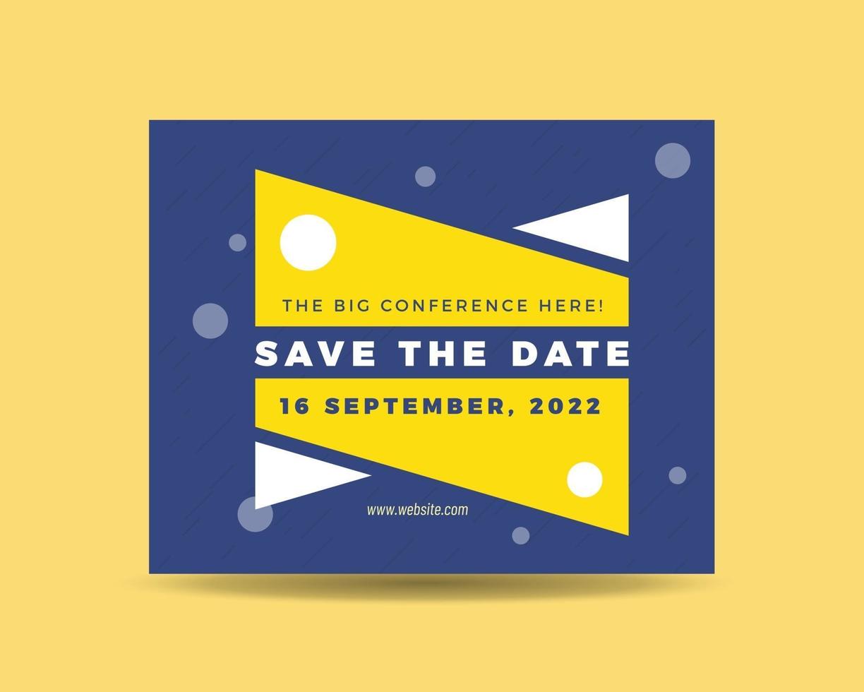 Corporate Business Postcard Design or SAVE THE DATE Invitation or Direct Mail vector