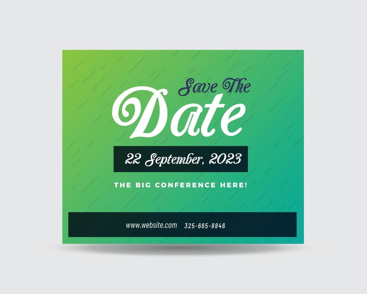 Corporate Business Postcard Design or SAVE THE DATE Invitation or Direct Mail vector