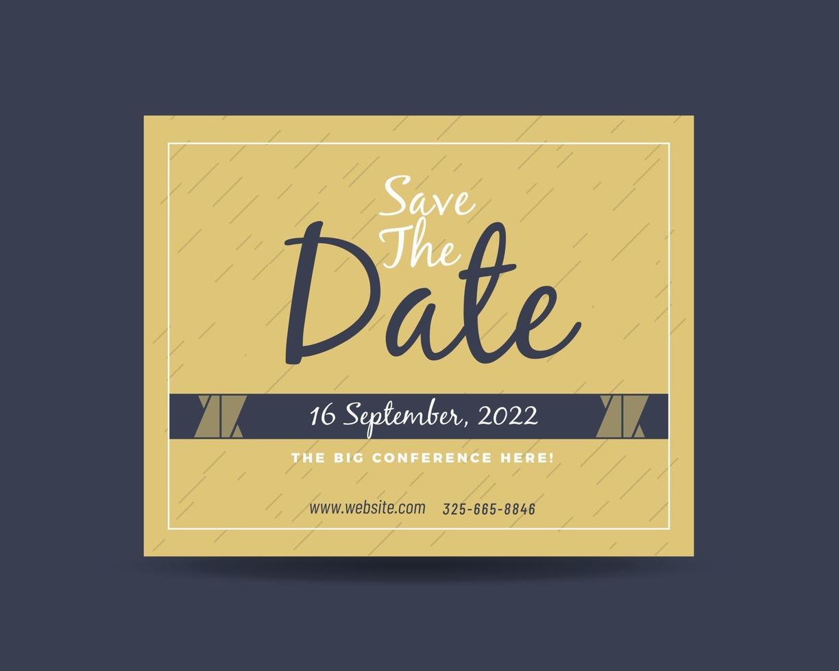 Corporate Business Postcard Design or SAVE THE DATE Invitation or Direct Mail vector
