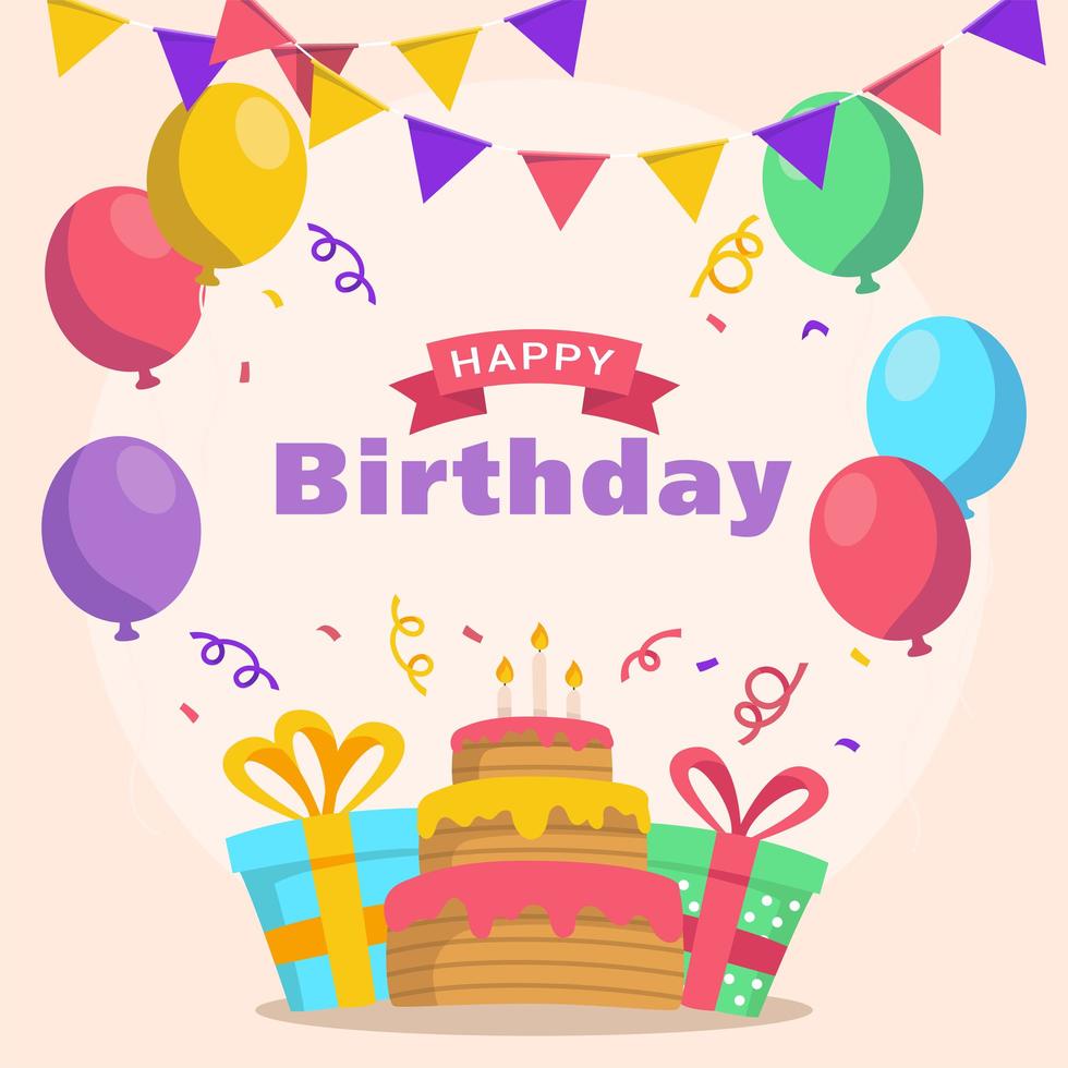 Happy Birthday Background vector