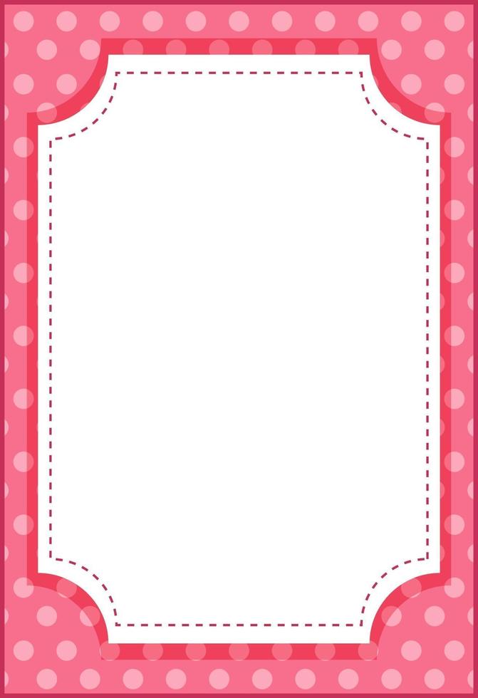 Empty vertical octagon frame cartoon style banner template vector