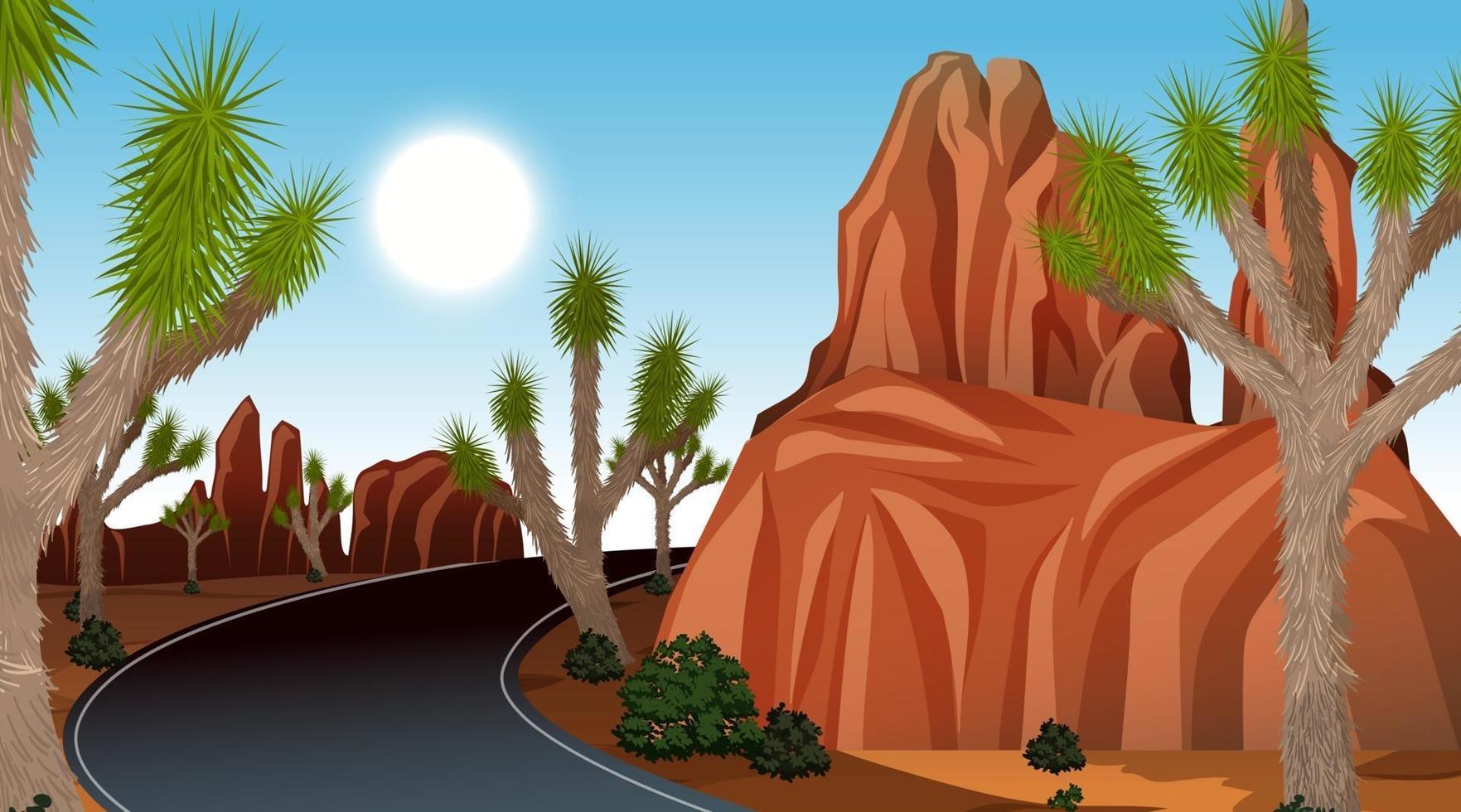 Nature road scene vector