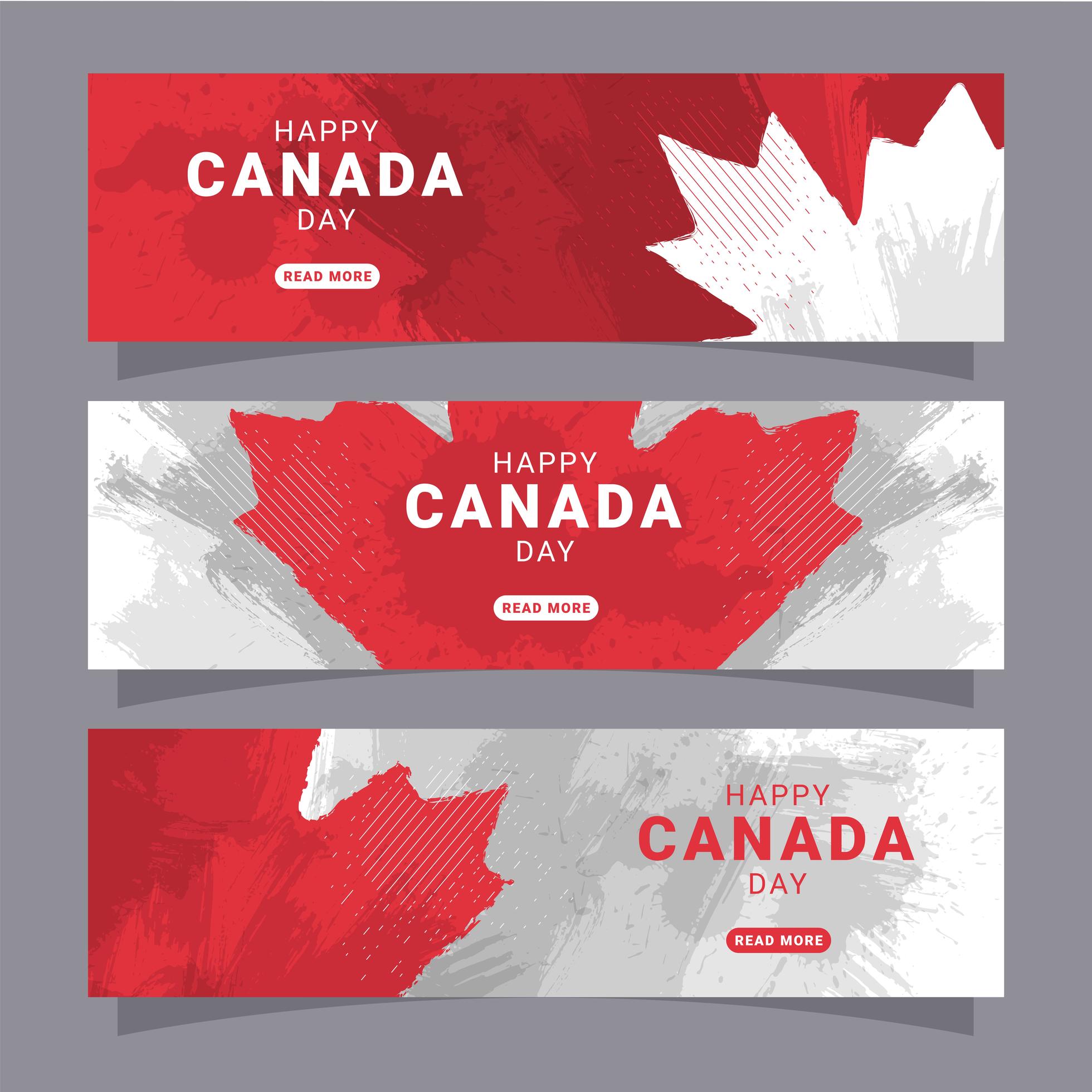 Canada Day Banner Collection 2384360 Vector Art at Vecteezy