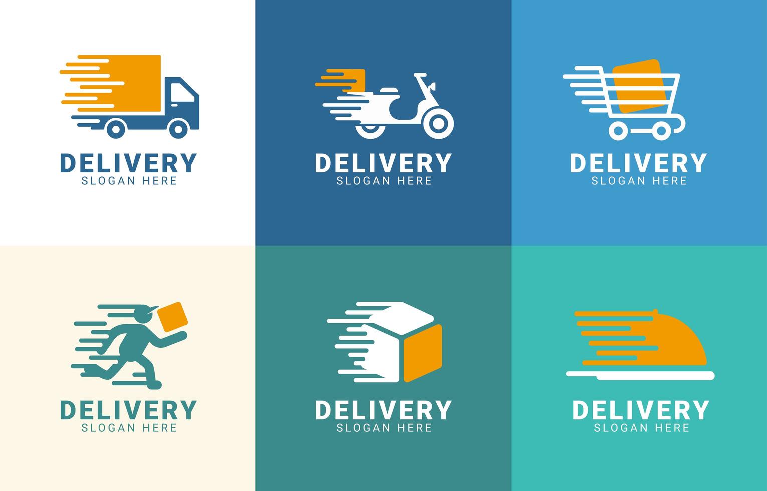 Delivery Service Logo Collection vector