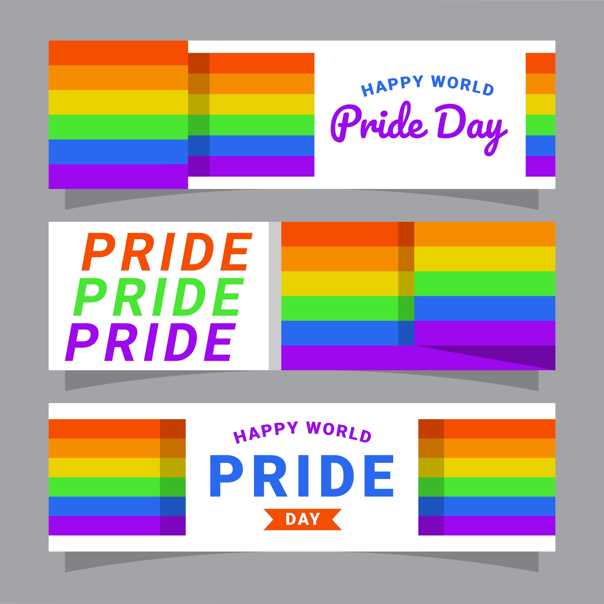 Pride Day Banner Collection 2384365 Vector Art at Vecteezy