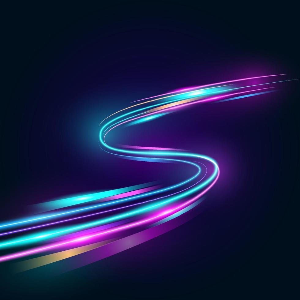 Neon Wave Effect Background vector