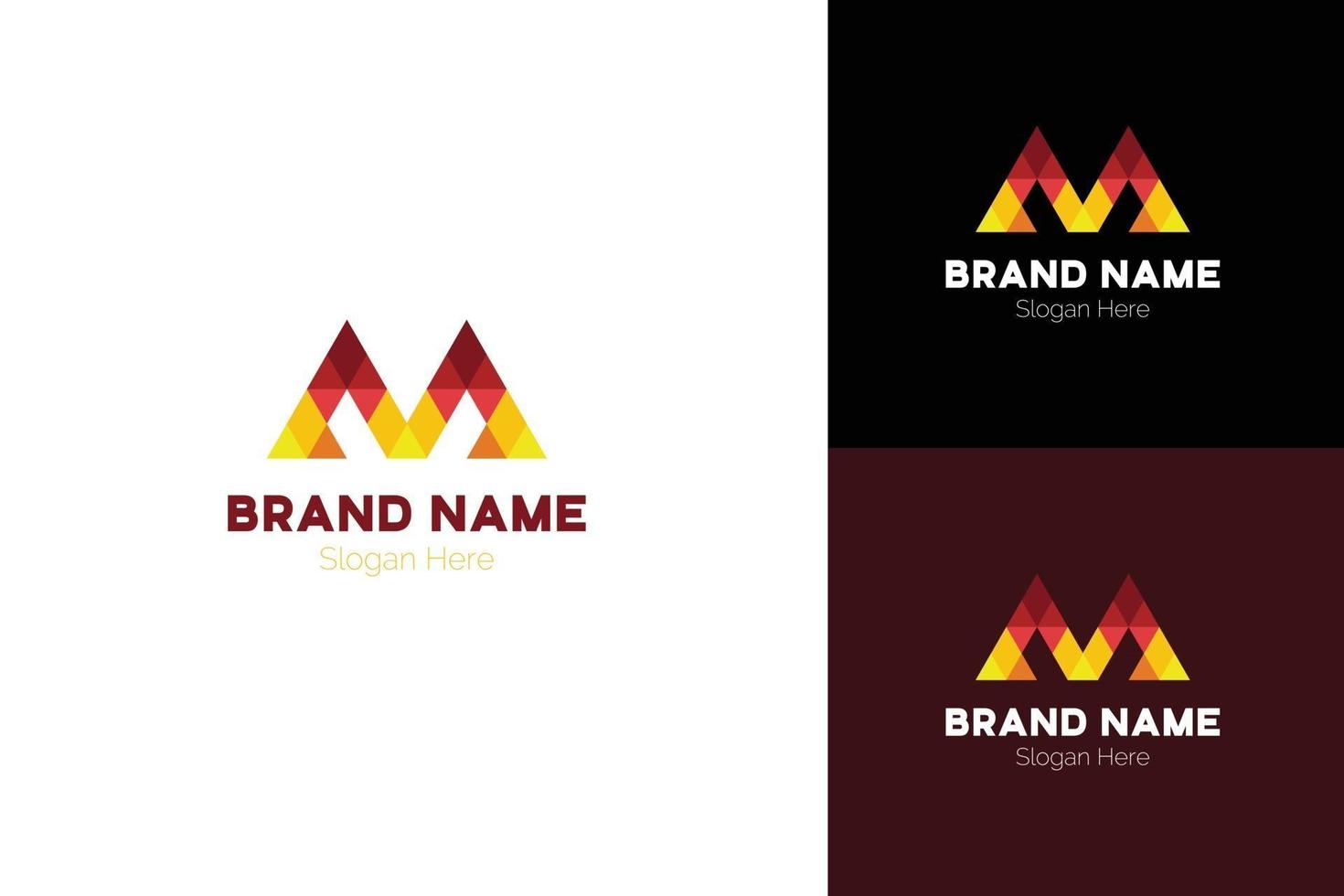 diseño de logotipo de letra m corporativa empresarial vector