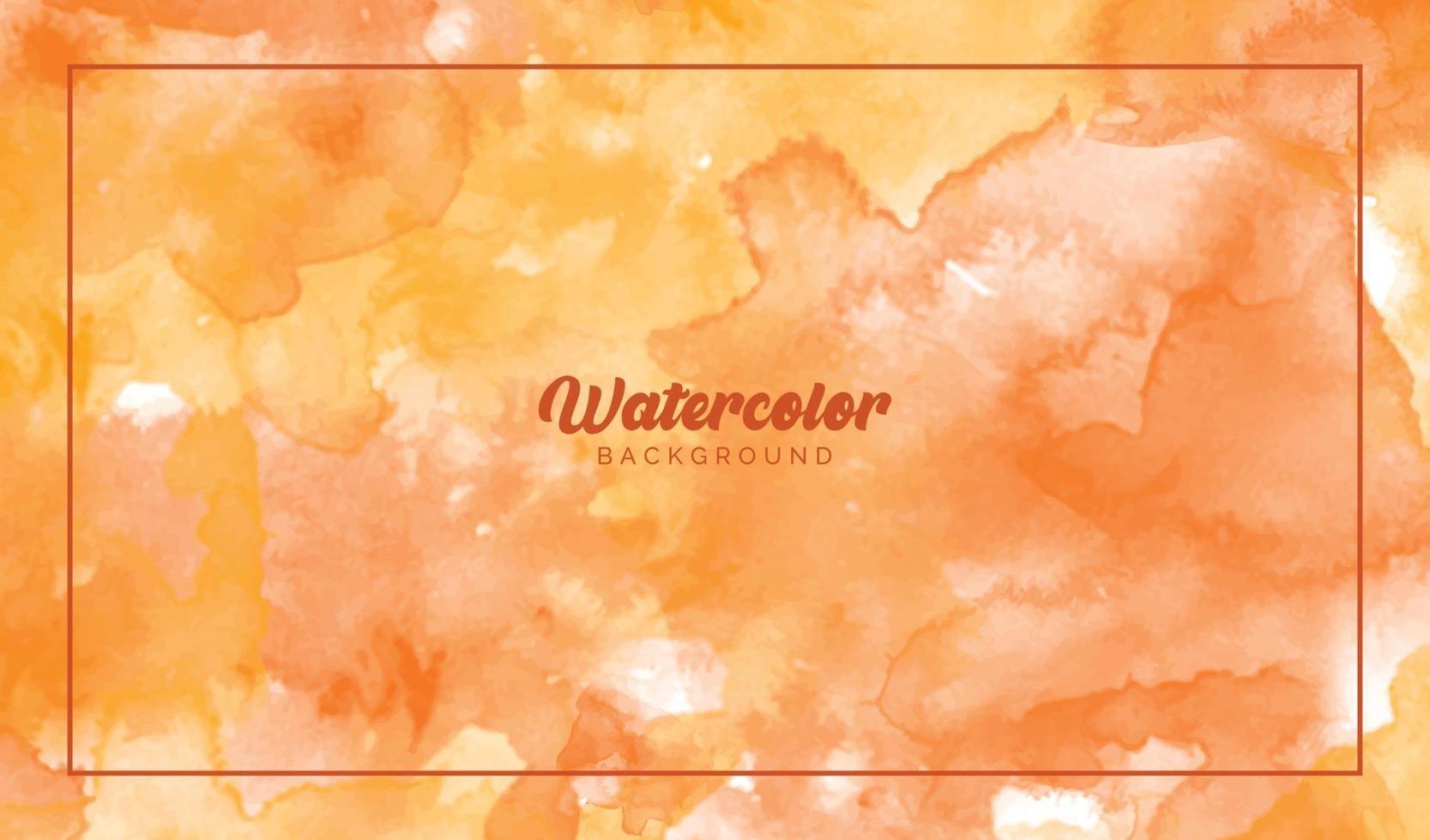 Orange watercolor abstract background vector