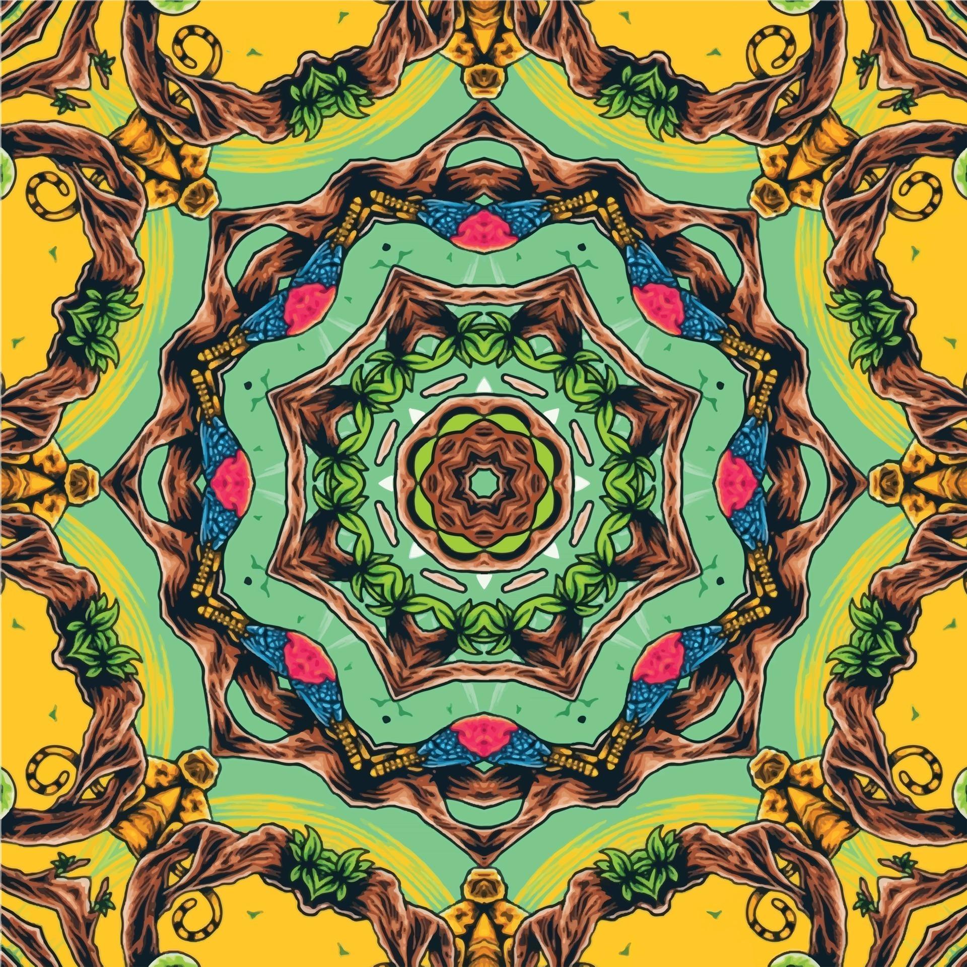 Geometric Kaleidoscope Multicolored Seamless Pattern 2384507 Vector Art