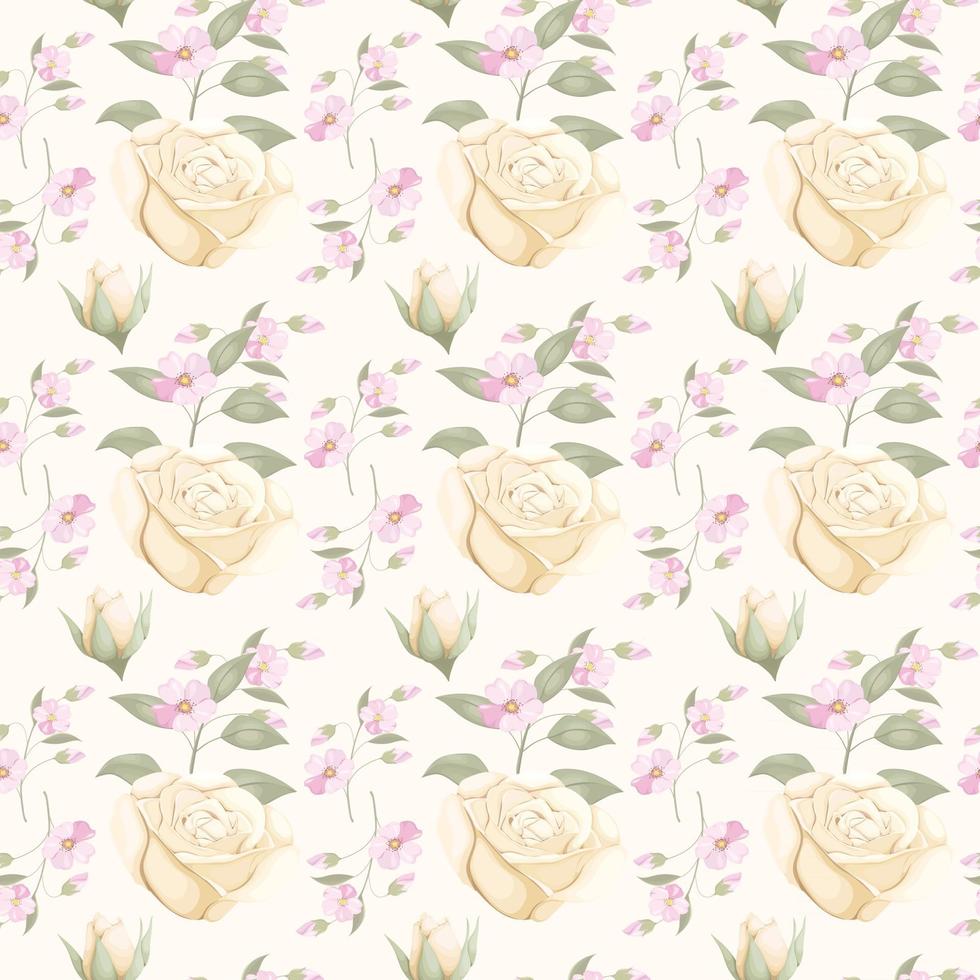 Seamless Pattern Design Flower Concept vector
