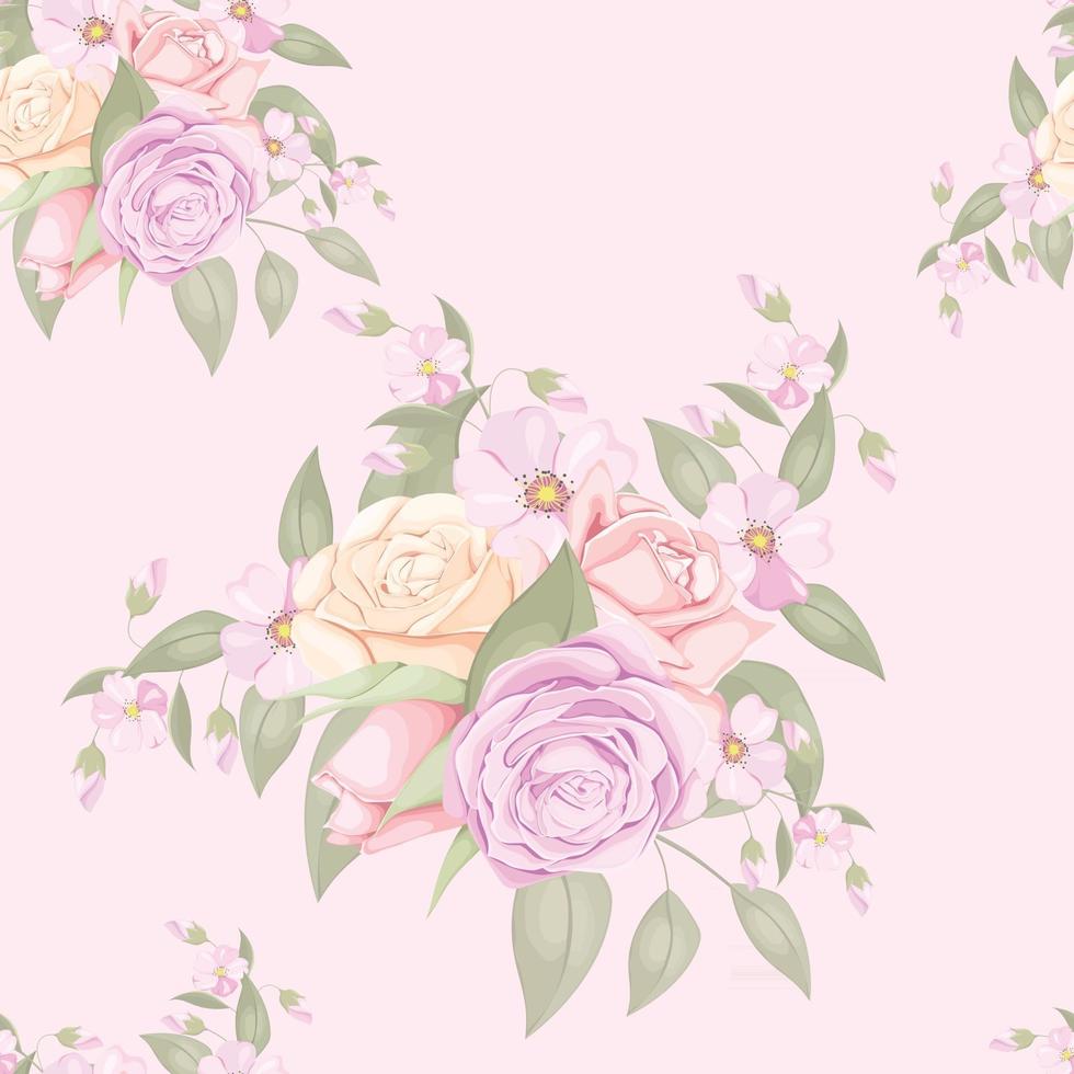 Seamless Pattern Design Flower Concept vector