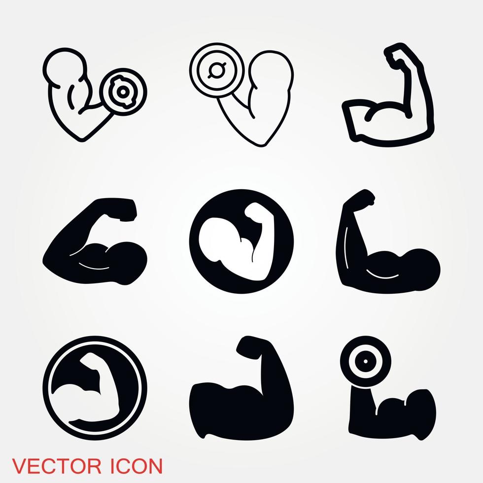 vector icono de bíceps