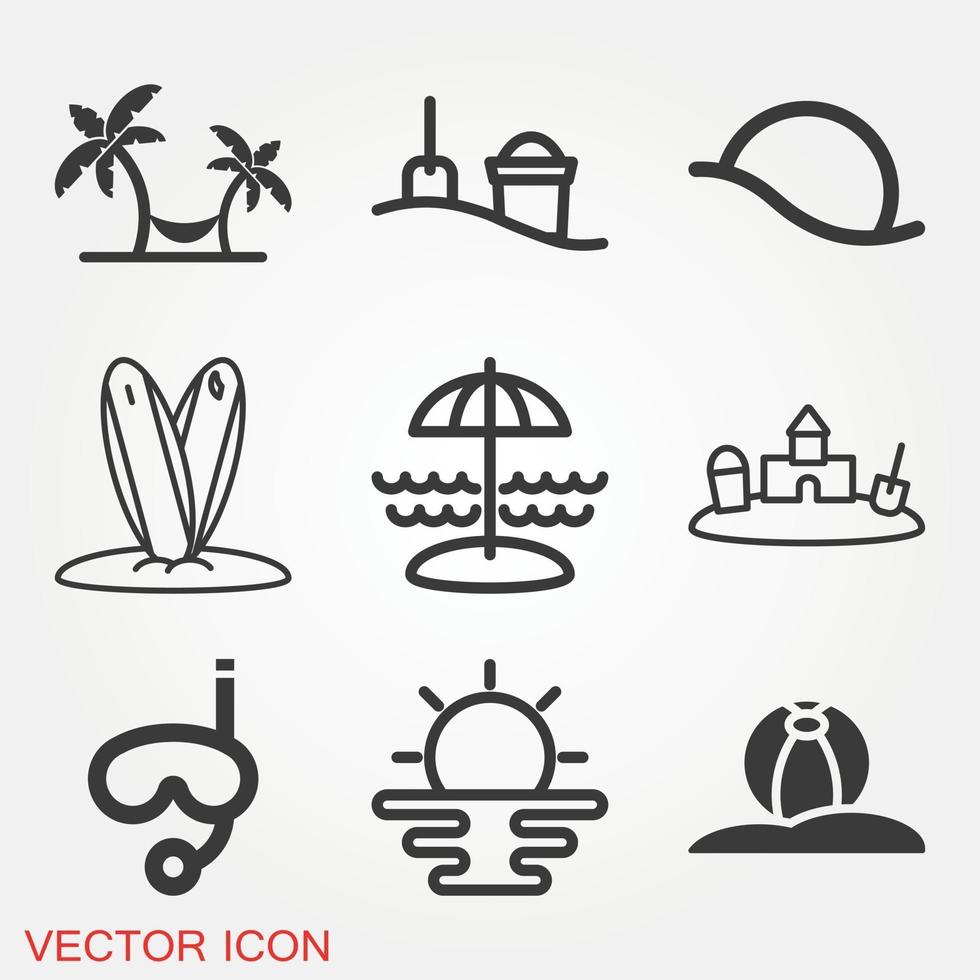 vector icono de playa