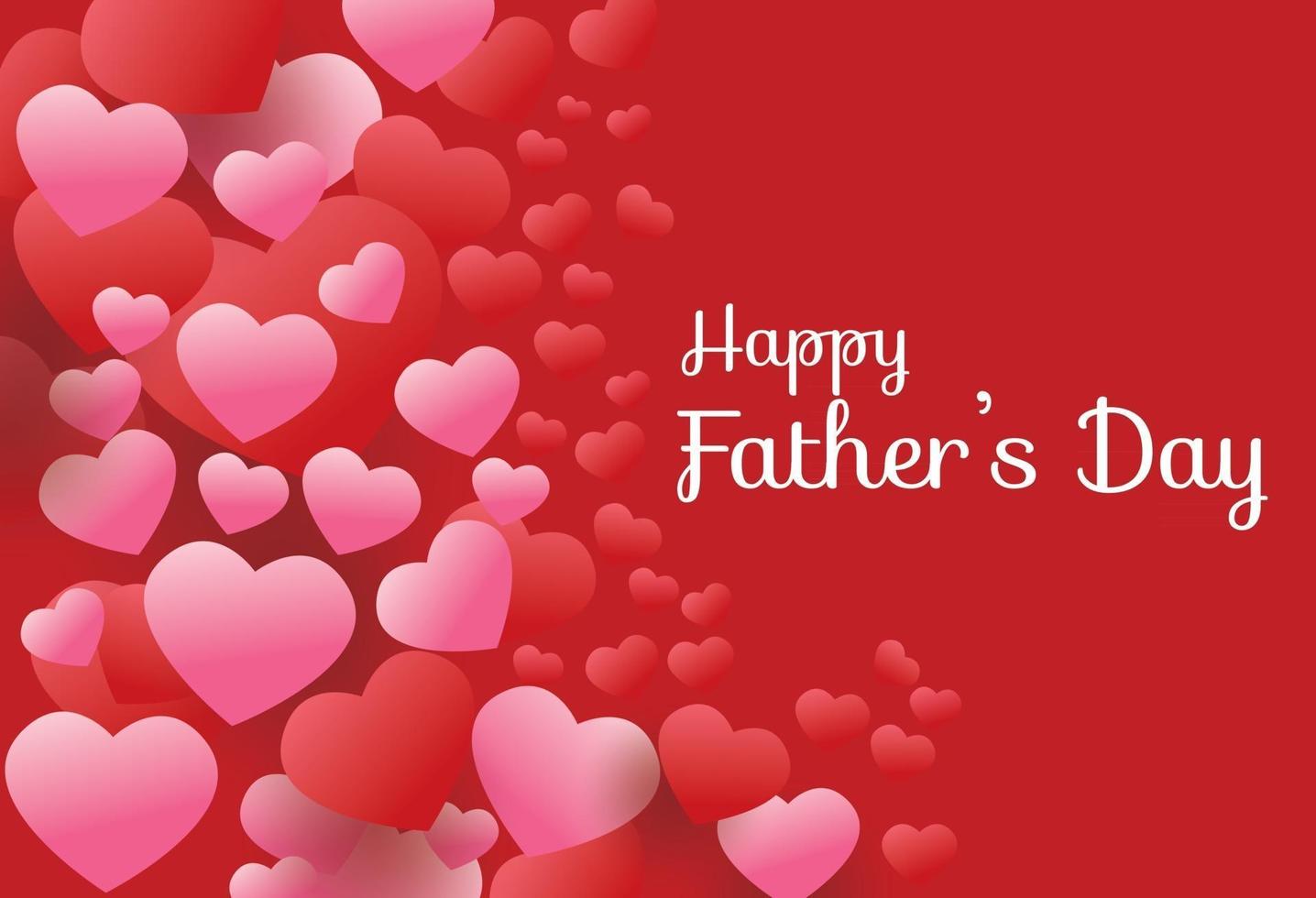 Happy Father Day on Heart Background vector