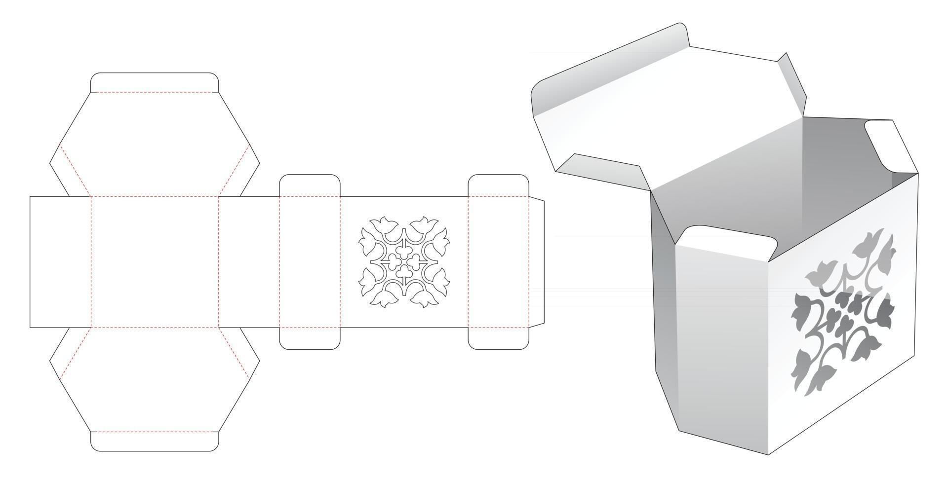 caja de embalaje plantilla troquelada vector