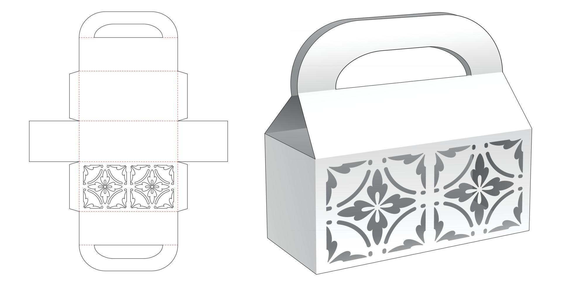 packaging box die cut template vector