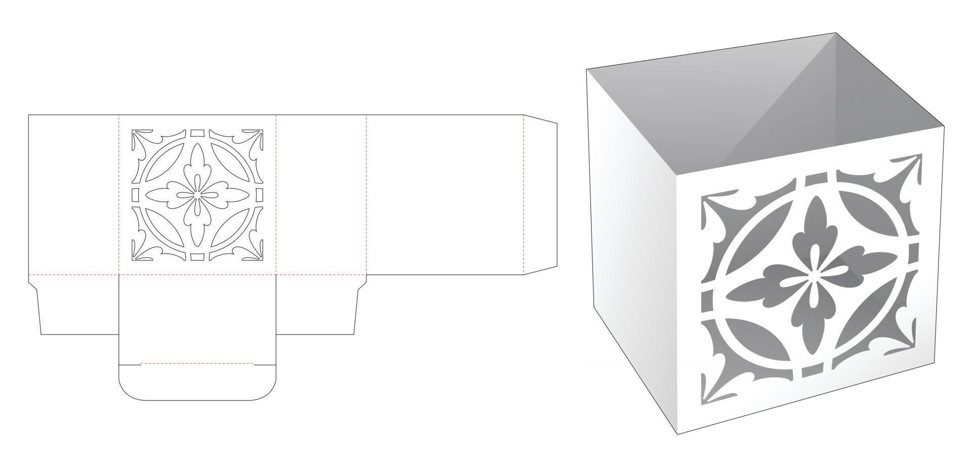 packaging box die cut template vector